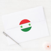 Syrische vlag T-shirts en geschenken Ronde Sticker (Envelop)