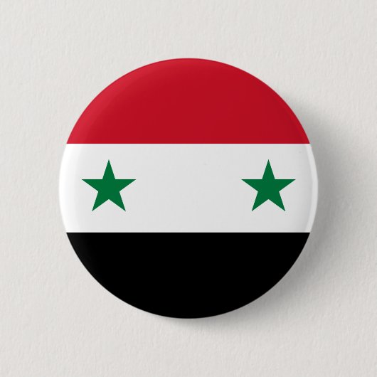 Syrische vlag - vlag van Syrië Ronde Button 5,7 Cm (Voorkant)