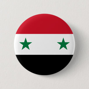 Syrische vlag - vlag van Syrië Ronde Button 5,7 Cm