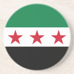 Syrische vlag zandsteen onderzetter
