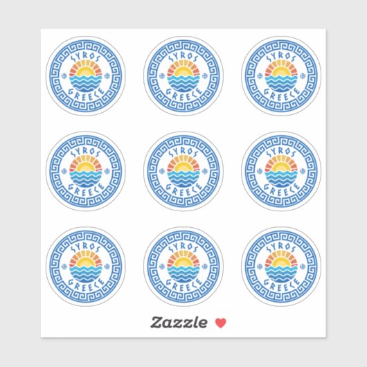 Syros Island, Grèce Sticker à pack multiple (Feuille)