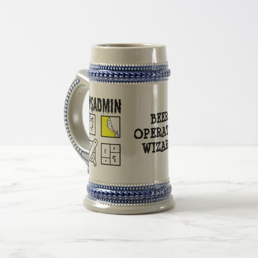 Sysadmin - de Beheerder van het Systeem Bierpul (Voorkant links)
