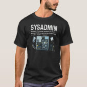 Sysadmin Definition Technical Support Geek Nerd Pr T-shirt (Voorkant)