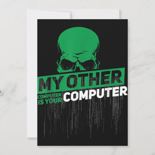 Sysadmin Engineer Hacker Nerd Admin Code ontwikkel Bedankkaart (Voorkant)