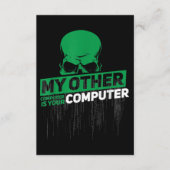 Sysadmin Engineer Hacker Nerd Admin Code ontwikkel Informatiekaartje (Voorkant)