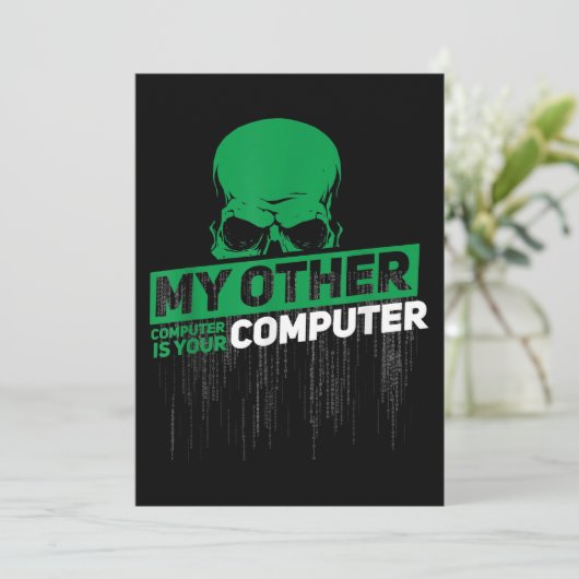 Sysadmin Engineer Hacker Nerd Admin Code ontwikkel Kaart (Staand voorkant)