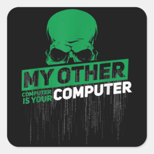 Sysadmin Engineer Hacker Nerd Admin Code ontwikkel Vierkante Sticker