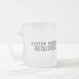 Systeem Herstart Vereist Minimalist Matglas Koffiemok