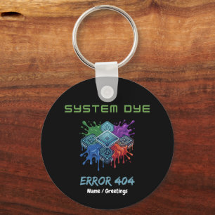 Systeem Kleur Fout 404 Tech Storing Microchip Graf Sleutelhanger
