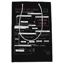 Systeem offline - Techno-Brutalist ontwerp Medium Cadeauzakje