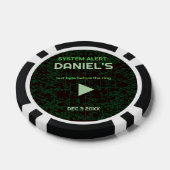 Systeemwaarschuwing Hacker vrijgezellenfeest Poker Chips (Enkel)