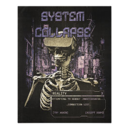 System Collapse - Techno-Dystopische Streetwear Foto Afdruk