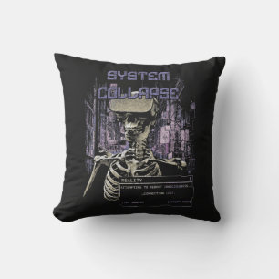 System Collapse - Techno-Dystopische Streetwear Kussen