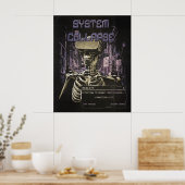 System Collapse - Techno-Dystopische Streetwear Poster (Keuken)