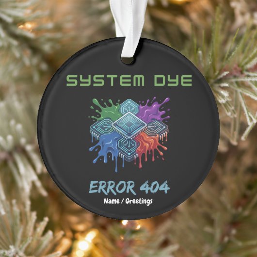 System Dye Error 404 Tech Glitch Microchip Graphic (Arbre)