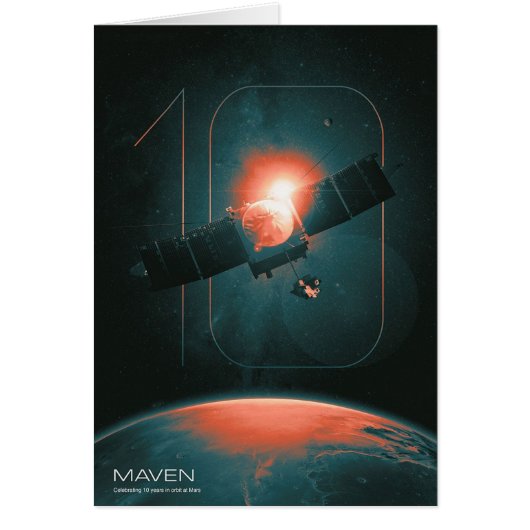 Système solaire, 10 ans de Satelite Mars Maven (Devant)