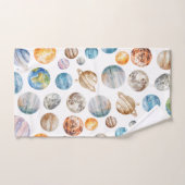 Système solaire à l'aquarelle Planètes Espace extr (Serviette à main)