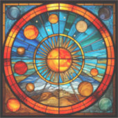 Système solaire en verre tendu Sticker en vinyle (Devant)