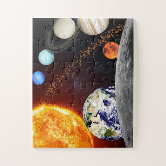 Système solaire, Infirmière spatiale, Puzzle éduca (Vertical)