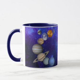Système Solaire - Nos Planètes Sur Une Mug Ciel Bl