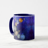 Système Solaire - Nos Planètes Sur Une Mug Ciel Bl (Devant gauche)