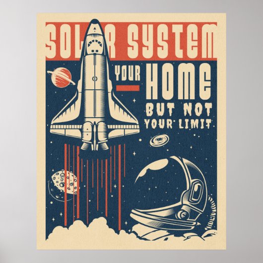 Système solaire votre affiche à la maison (Devant)