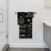 Système stéréo rétro noir