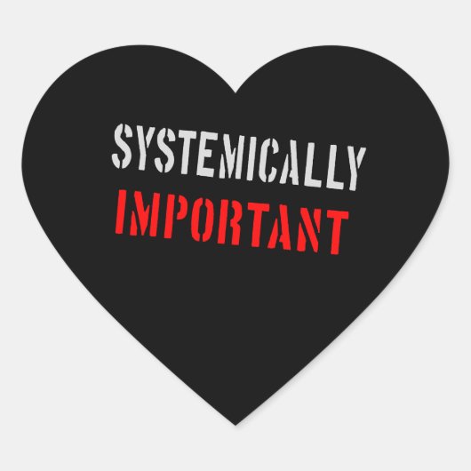 Systemisch belangrijk hart sticker (Voorkant)