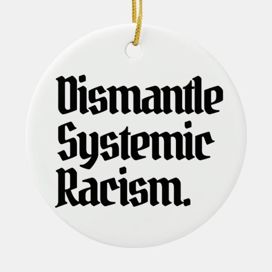 Systemisch racisme ontmantelen keramisch ornament (Voorkant)