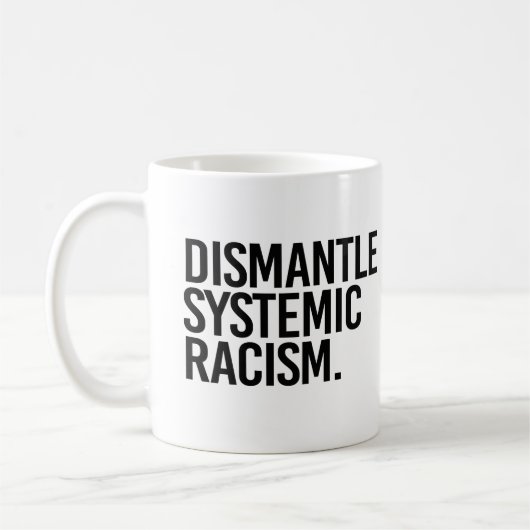 Systemisch racisme ontmantelen koffiemok (Links)