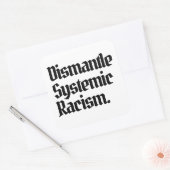 Systemisch racisme ontmantelen vierkante sticker (Envelop)