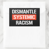 Systemisch racisme Rechthoekige Sticker ontmantele (Tas)
