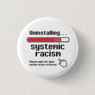 Systemisch racisme verwijderen ronde button 3,2 cm