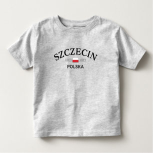 Szczecin Polska (Polen) Poolse coördinaten Kinder Shirts