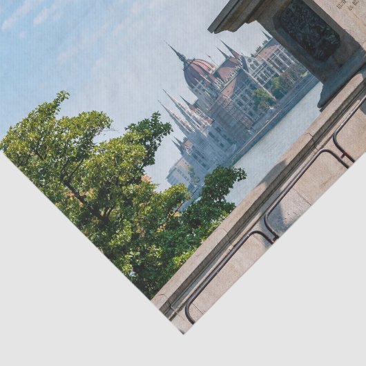 Szechenyi Chain Bridge en parlement van Boedapest Tissuepapier (Detail)