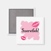 Szeretlek - Hongaars Ik hou van je Magneet (Voorkant / Achterkant)