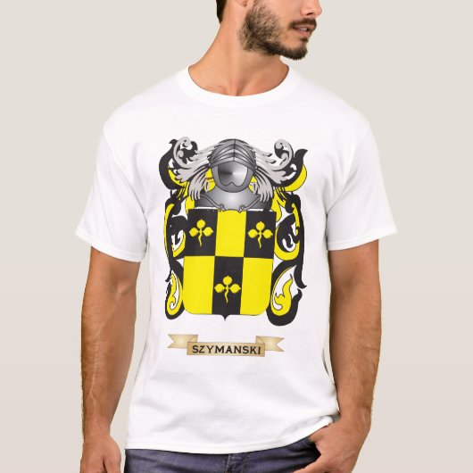 Szymanski wapenschild (gezinscrest) t-shirt (Voorkant)