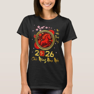 Tết 2026 Vietnamees Nieuw Jaar Paard Maan Chinees T-shirt