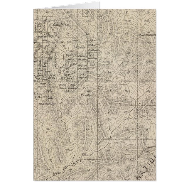 T1415S R2829E Tulare County Section Map (Voorkant)