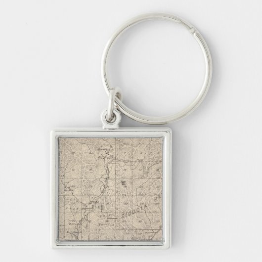 T1617S R2829E Tulare County Section Map Sleutelhanger (Voorkant)