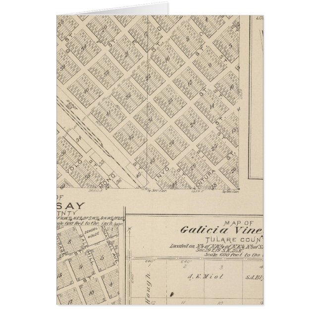 T16S R24E Tulare County Section Map (Voorkant)