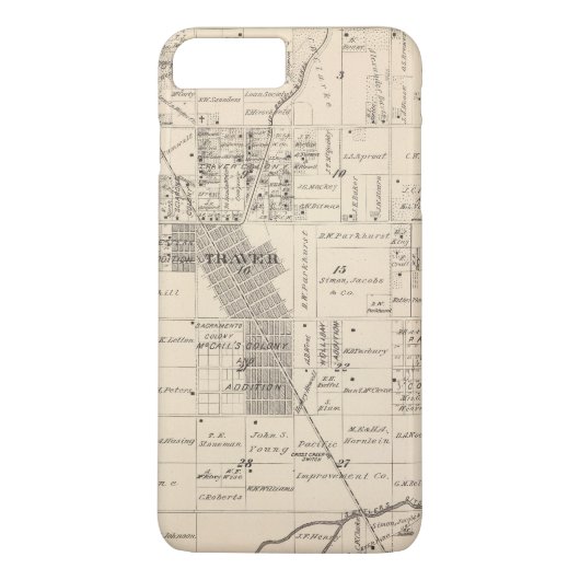 T17S R23E Tulare County Section Map Case-Mate iPhone Case (Achterkant)