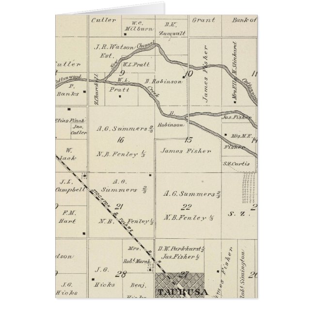 T17S R25E Tulare County Section Map (Voorkant)
