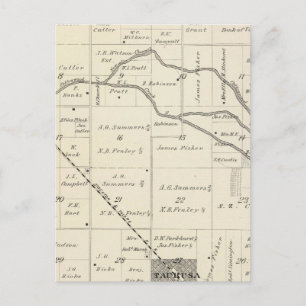 T17S R25E Tulare County Section Map Briefkaart