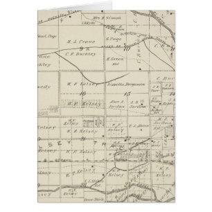 T18S R24E Carte de la section du comté de Tulare