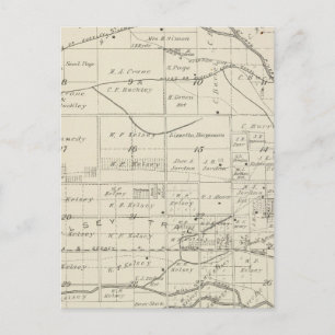 T18S R24E Tulare County Section Map Briefkaart