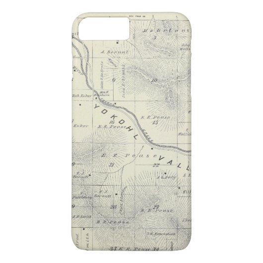 T19S R27E Tulare County Section Map Case-Mate iPhone Case (Achterkant)