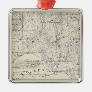 T19S R28E Tulare County Section Map Metalen Ornament