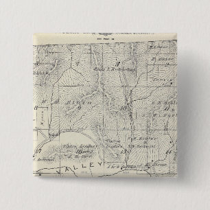 T19S R28E Tulare County Section Map Vierkante Button 5,1 Cm
