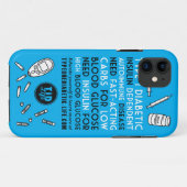 T1d Alert Tough Xtreme Case-Mate iPhone Case (Achterkant (horizontaal))